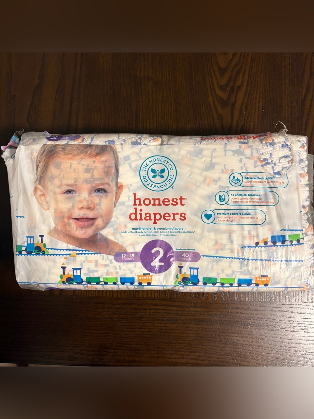 The Honest Company Disposable Diapers - Size 2 (12-18 lbs), 40 Count